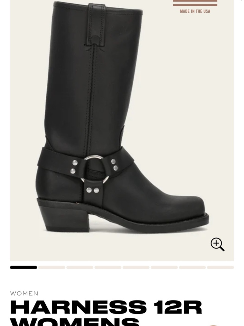 Frye Black Leather Harness 12R